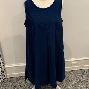 AKRIS Punto Navy A-Line Midi Dress. Size 12